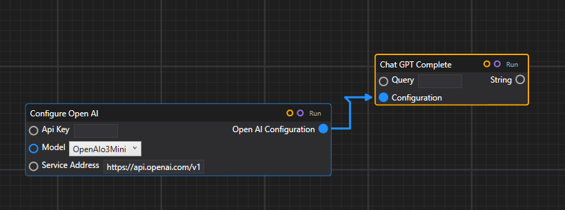 Example of OpenAI service configuration