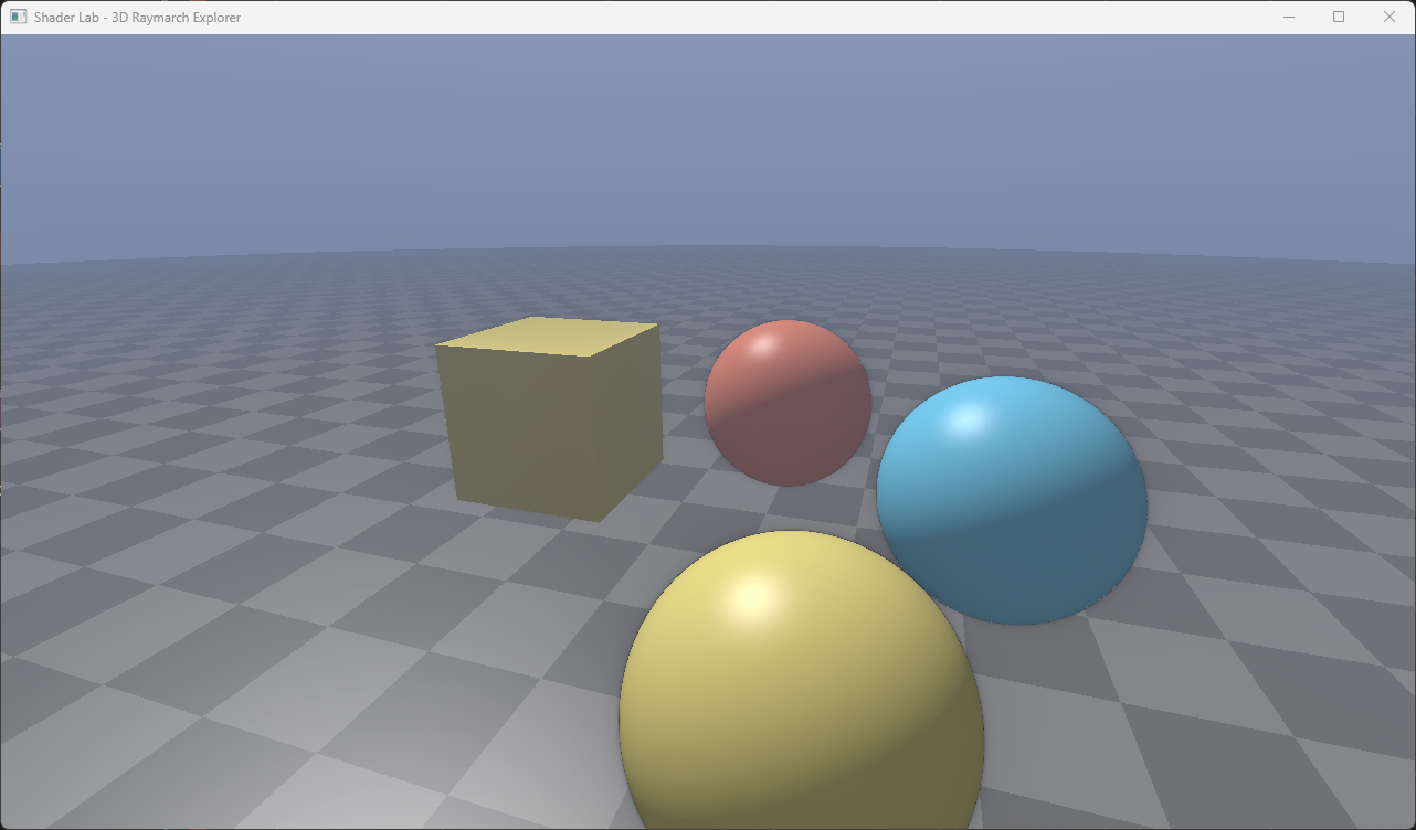 Divooka Shader Lab Raymarch Explorer of 3D Traced Scene in Fragment Shader
