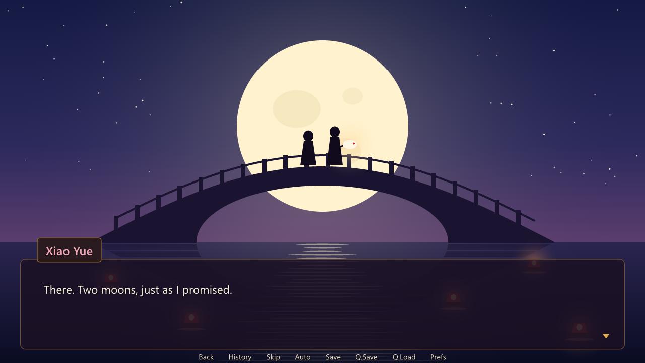 Moon Festival Riddles: two moons from the bridge