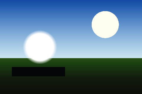An adjustment layer over a transparent hole, showing that it changes nothing where there is nothing beneath