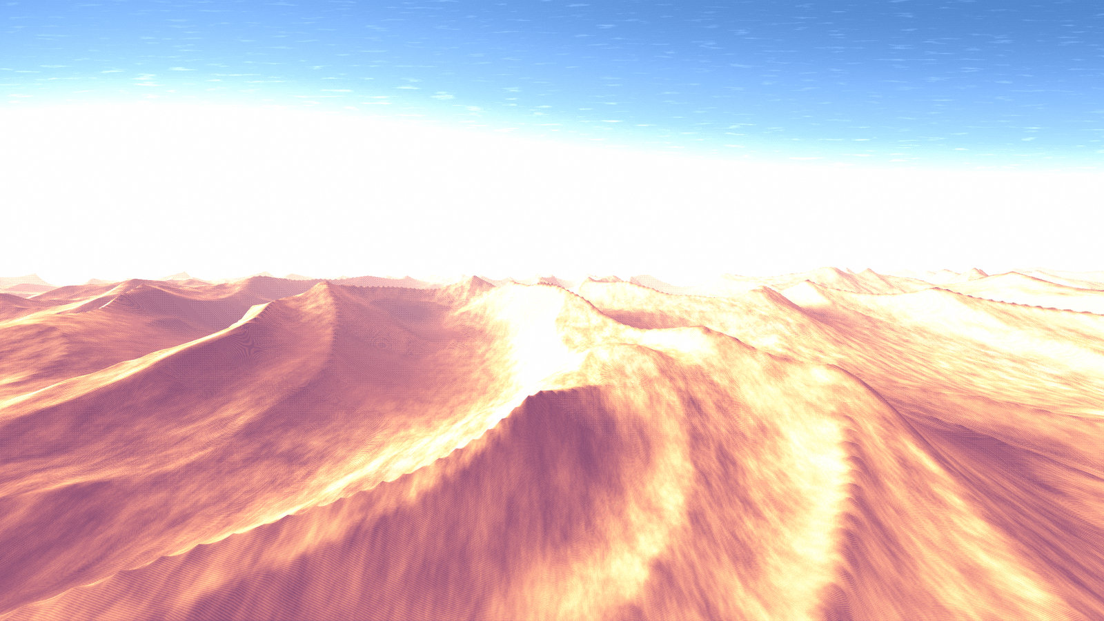 A very bright rendition of the dunes