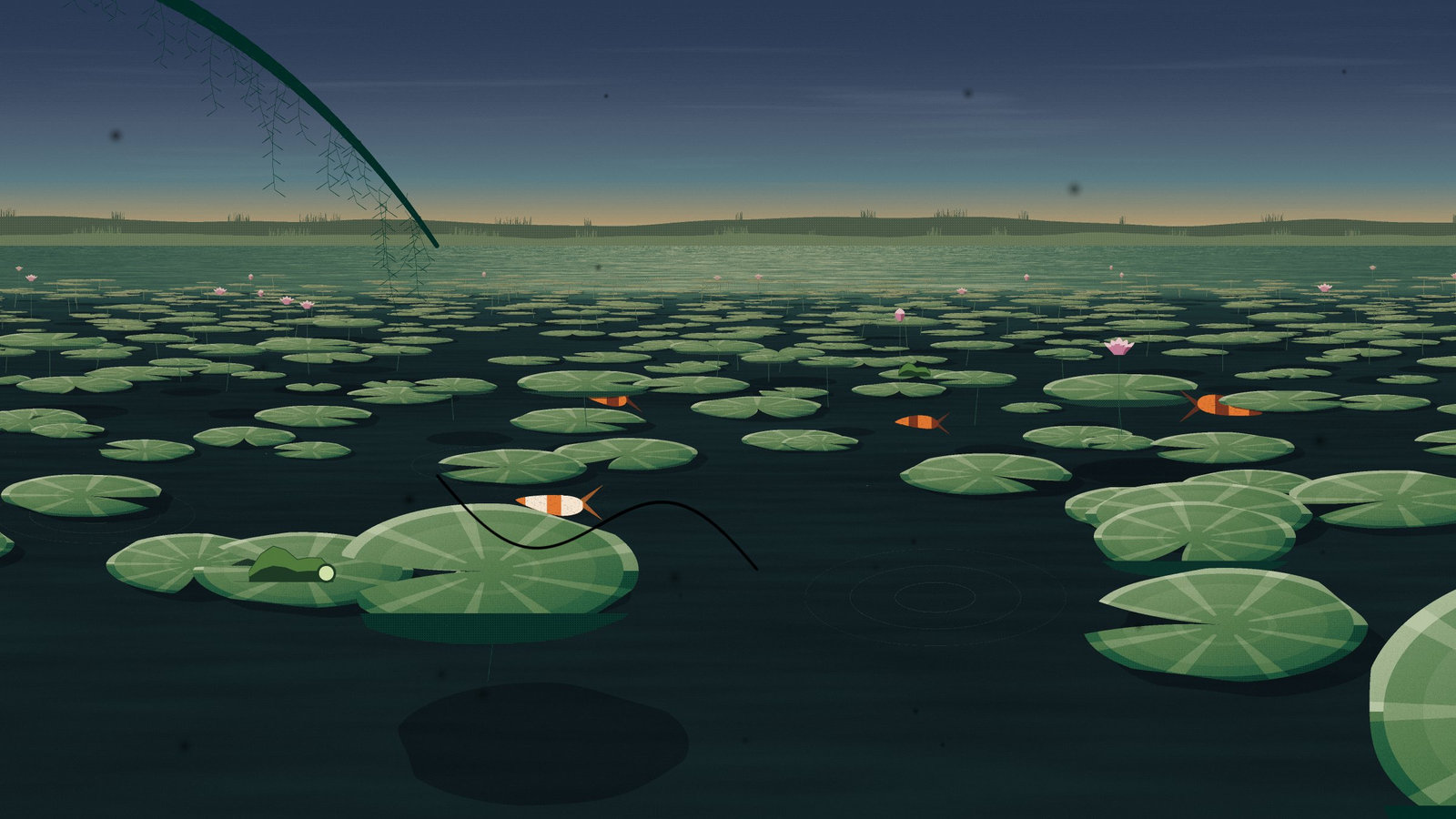 A photograph before a ripple distortion