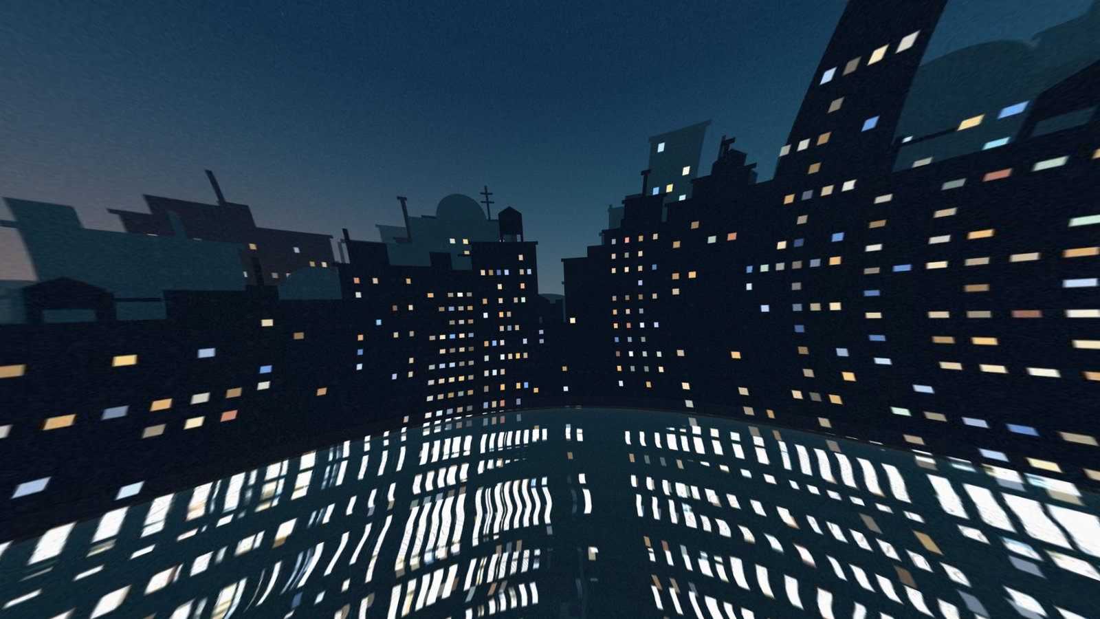 An exaggerated lens distortion showing how strongly the geometry can change