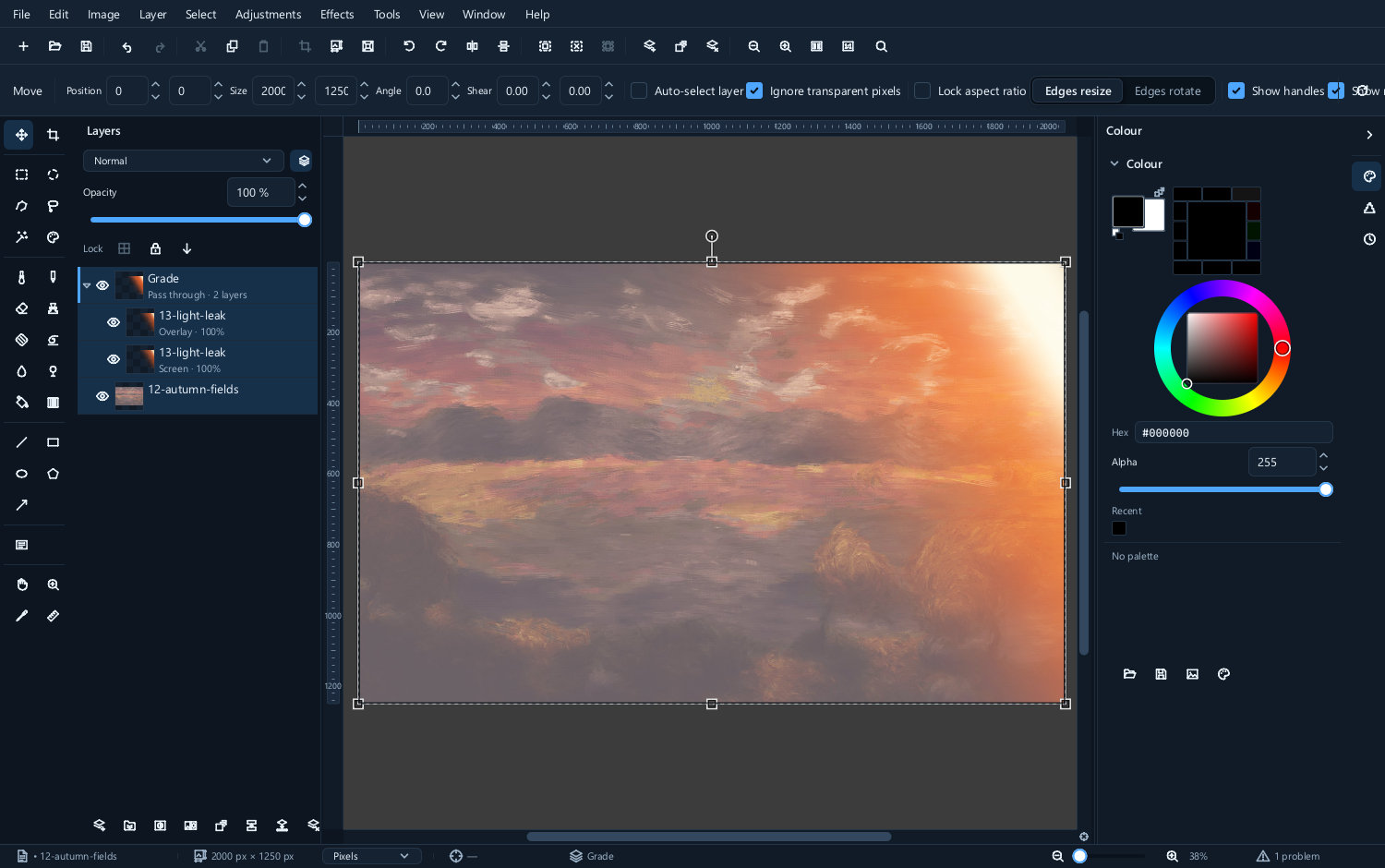 The same layers inside a group