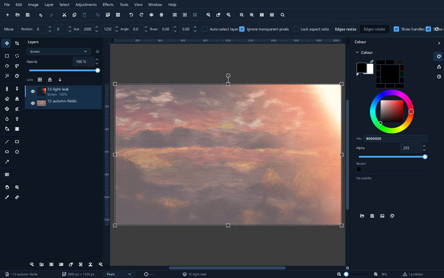 The two layers combined into one