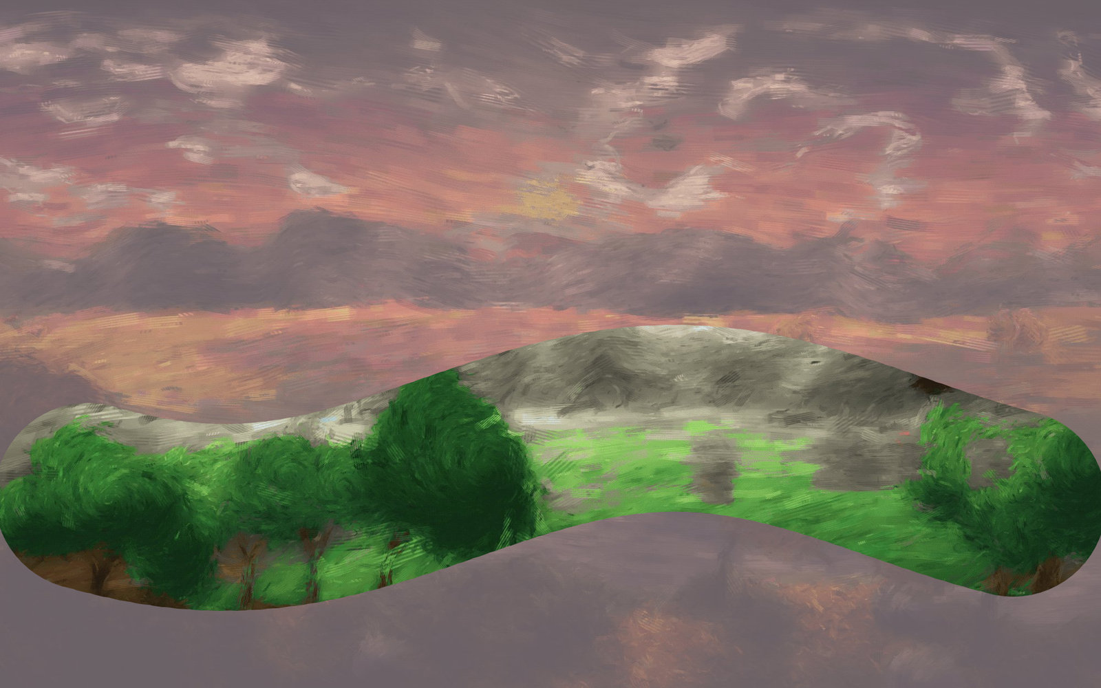 A layer mask painted so that the adjustment applies to one half of the picture only
