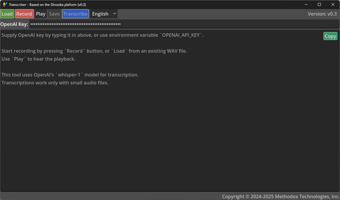 Transcriber Screenshot